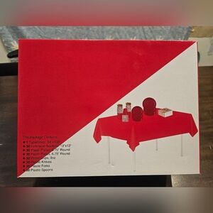 211PCS Red Party Supplies Set for 30 guesses paper Plates cups Knives Forks